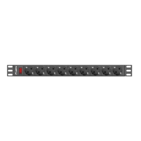 LANBERG LISTWA ZASILAJĄCA RACK 19" PDU 1U, 16A, 9X SHUKO, 3M PDU-09F-0300-BK Lanberg