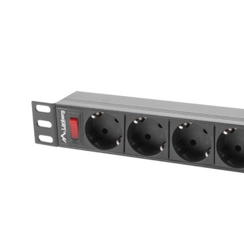 LANBERG LISTWA ZASILAJĄCA RACK 19" PDU 1U, 16A, 9X SHUKO, 3M PDU-09F-0300-BK Lanberg