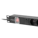 LANBERG LISTWA ZASILAJĄCA RACK PDU 19" (1U, 16A, 6X 230V PL, 2M, CZARNA) PDU-06E-0200-BK Lanberg