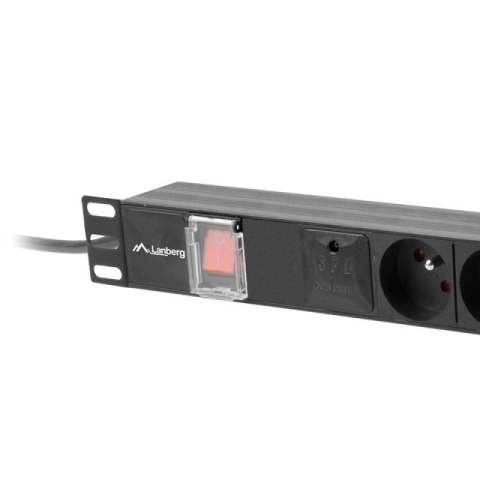 LANBERG LISTWA ZASILAJĄCA RACK PDU 19" (1U, 16A, 6X 230V PL, 2M, CZARNA) PDU-06E-0200-BK Lanberg