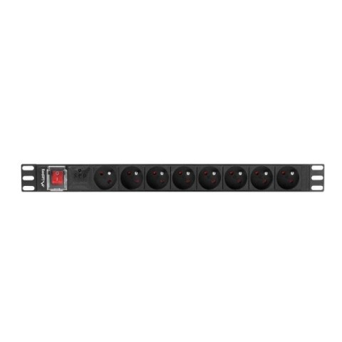 LANBERG LISTWA ZASILAJĄCA RACK PDU 19" (1U, 16A, 8X 230V PL, 2M, CZARNA) PDU-08E-0200-BK Lanberg