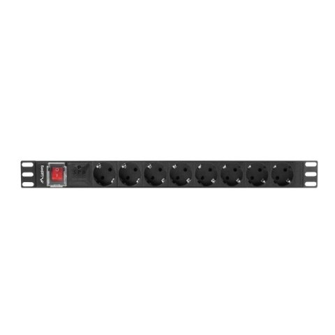 LANBERG LISTWA ZASILAJĄCA RACK PDU 19" (1U, 16A, 8X SHUKO, 2M, CZARNA) PDU-08F-0200-BK Lanberg