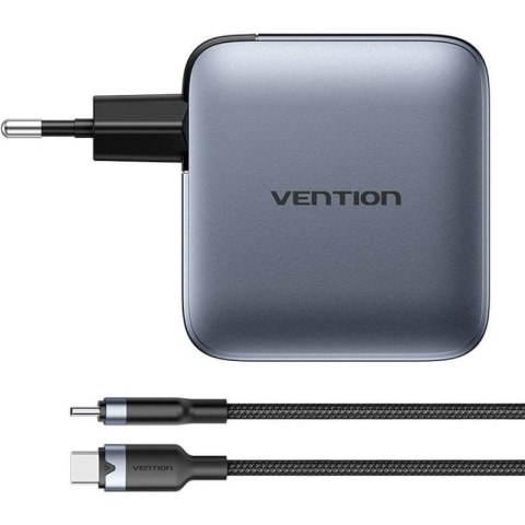 Ładowarka Vention 100W GaN 1x USB-A 3x USB-C + kabel USB-C do USB-C 1m Vention