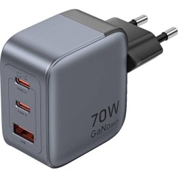 Ładowarka Vention 70W GaN PD 1x USB-A 2x USB-C czarna Vention