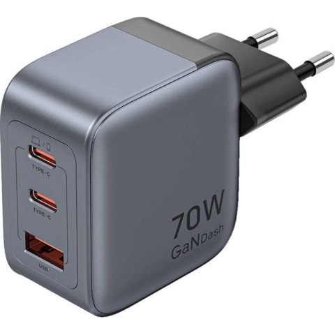 Ładowarka Vention 70W GaN PD 1x USB-A 2x USB-C czarna Vention