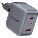 Ładowarka Vention 70W GaN PD 1x USB-A 2x USB-C czarna Vention
