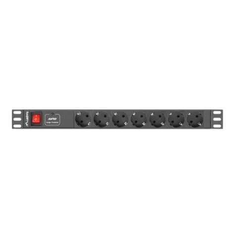 Listwa RACK, zasilająca Lanberg PDU-07F-0200-IEC-BK (7 x UTE; 10 A; 2m; kolor czarny) Lanberg