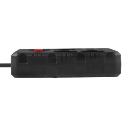 MACLEAN LISTWA ZASILAJĄCA, PRZEDŁUŻACZ 4 GNIAZDA + 3XUSB, 110-240V AC 50/60HZ, 2.1A MAX 2500W, 3M, CZARNA, MCE393 B Maclean
