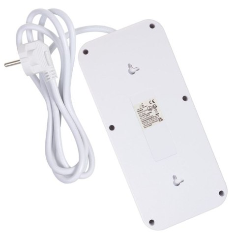 MACLEAN LISTWA ZASILAJĄCA, PRZEDŁUŻACZ 6 GNIAZD + 4XUSB, 110-240V AC 50/60HZ, 2.1A MAX 2500W, 1,5 M, BIAŁA MCE389 W Maclean