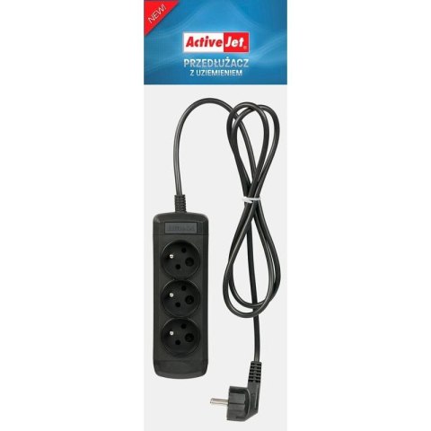 Przedłużacz Activejet 3GNU - 3M - C (3m; kolor czarny) Activejet