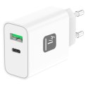 TECHLY ŁADOWARKA SIECIOWA GAN USB-C 30W PD I USB-A TECHly