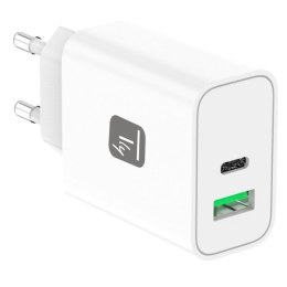 TECHLY ŁADOWARKA SIECIOWA GAN USB-C 30W PD I USB-A TECHly