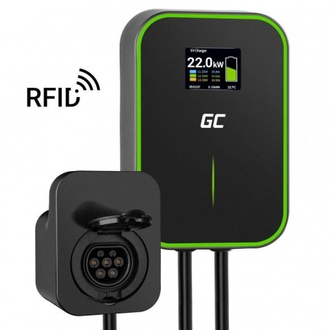 Ładowarka Green Cell Wallbox EV PowerBox 22kW z gniazdem i RFID Green Cell