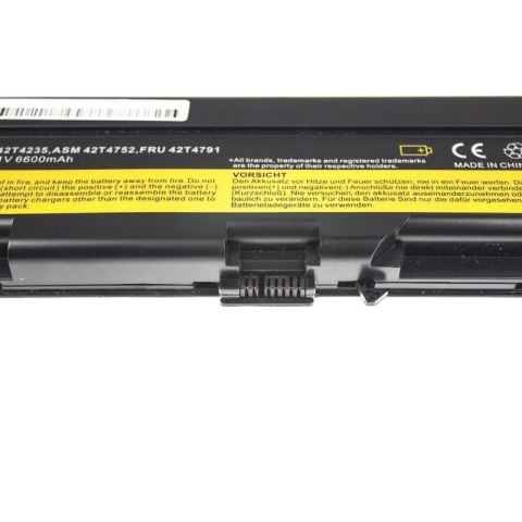 GREEN CELL BATERIA LE28 DO LENOVO 42T4795 6600 MAH 10.8V Green Cell