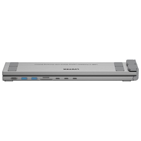 UNITEK PODSTAWKA POD LAPTOP REGULOWANA + HUB USB-C/A, HDMI 2.0, PD 100W Unitek