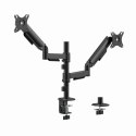 GEMBIRD BIURKOWE, REGULOWANE RAMIĘ/UCHWYT NA DWA MONITORY OD 17" DO 32", OBCIĄŻENIE DO 9 KG Gembird