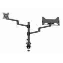 GEMBIRD BIURKOWE REGULOWANE RAMIĘ/UCHWYT NA MONITOR + PODSTAWKA NA NOTEBOOKA 17-32, VESA 100X100MM, DO 8 KG Gembird