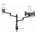 GEMBIRD BIURKOWE REGULOWANE RAMIĘ/UCHWYT NA MONITOR + PODSTAWKA NA NOTEBOOKA 17-32, VESA 100X100MM, DO 8 KG Gembird