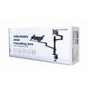 GEMBIRD BIURKOWE REGULOWANE RAMIĘ/UCHWYT NA MONITOR + PODSTAWKA NA NOTEBOOKA 17-32, VESA 100X100MM, DO 8 KG Gembird