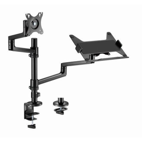 GEMBIRD BIURKOWE REGULOWANE RAMIĘ/UCHWYT NA MONITOR + PODSTAWKA NA NOTEBOOKA 17-32, VESA 100X100MM, DO 8 KG Gembird