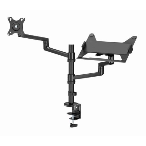 GEMBIRD BIURKOWE REGULOWANE RAMIĘ/UCHWYT NA MONITOR + PODSTAWKA NA NOTEBOOKA 17-32, VESA 100X100MM, DO 8 KG Gembird