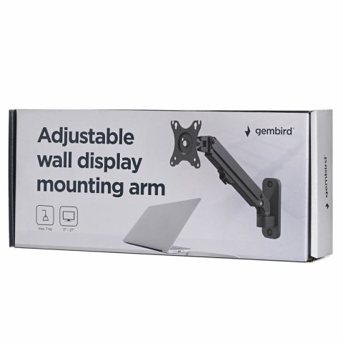 GEMBIRD ŚCIENNE REGULOWANE RAMIĘ/UCHWYT NA MONITOR 17-27, VESA 100X100MM, DO 7 KG Gembird