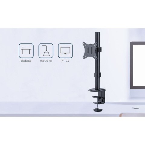 GEMBIRD BIURKOWE REGULOWANE RAMIĘ NA MONITOR 17"-32", DO 9 KG Gembird