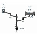 GEMBIRD BIURKOWE REGULOWANE RAMIĘ/UCHWYT NA MONITOR + PODSTAWKA NA NOTEBOOKA 17-32, VESA 100X100MM, DO 8 KG Gembird