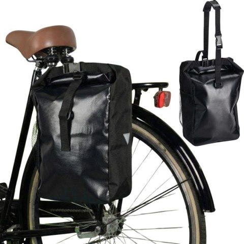 SAKWA TORBA ROWEROWA WODOSZCZELNA TYLNA NA BAGAŻNIK CZARNA 13,5L XQMAX PRO XQMAX