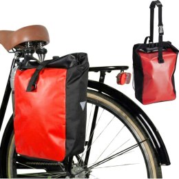 SAKWA TORBA ROWEROWA WODOSZCZELNA TYLNA NA BAGAŻNIK CZERWONA 13,5L XQMAX PRO XQMAX