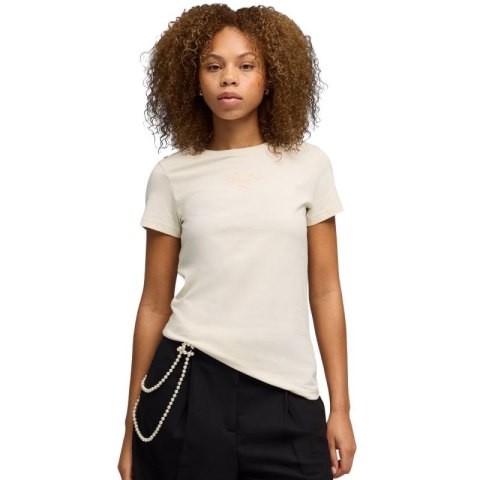 Koszulka damska Puma ESS Script Tee beżowa 691760 87 Puma