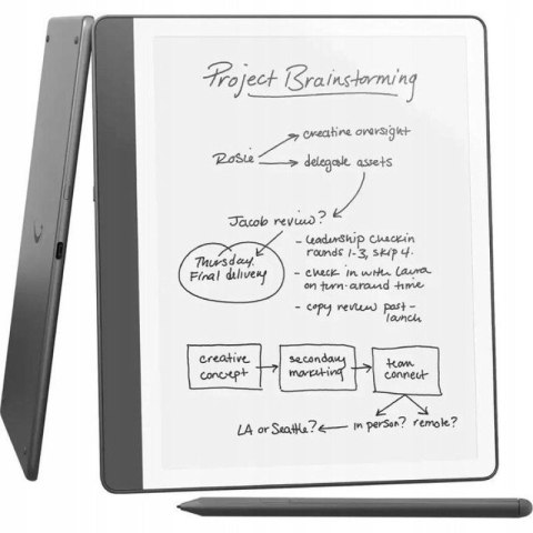 Ebook New Kindle Scribe - 2024 release 10.2" glare-free 64GB Wi-Fi (Without Lockscreen Ads) with Premium Pen Tungsten KINDLE