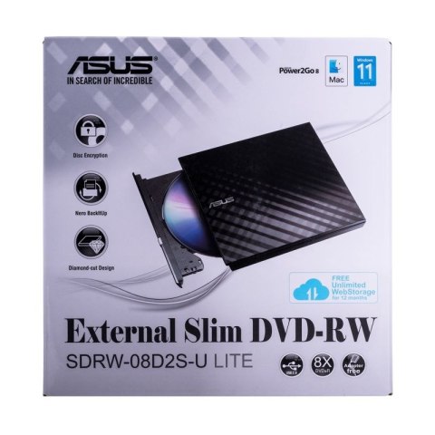 DVD-REC ASUS SDRW-08D2S-U LITE USB SLIM CZARNY BOX Asus