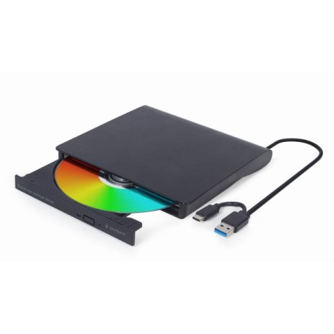 GEMBIRD ZEWNĘTRZNA NAGRYWARKA DVD 8X, CD 24X USB 3.1 SLIM CZARNA Gembird