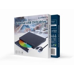GEMBIRD ZEWNĘTRZNA NAGRYWARKA DVD 8X, CD 24X USB 3.1 SLIM CZARNA Gembird