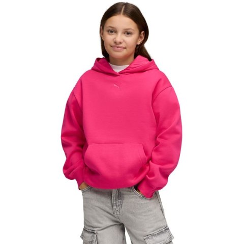 Bluza dla dzieci Puma ESS Centered Cat Logo Relaxed Hoodie fuksja 692973 59 Puma