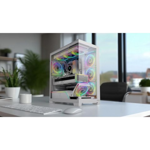 MODECOM OBUDOWA VOLCANO STELLAR PLUS ARGB MIDI 5F WHITE MODECOM