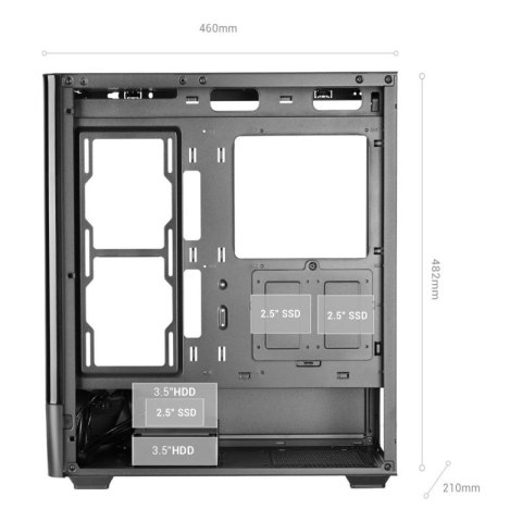 TACENS MARS MC-LCDPRO 7.2" IPS LCD ATX- obudowa TACENS
