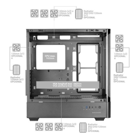 TACENS MARS MC-LCDPRO 7.2" IPS LCD ATX- obudowa TACENS