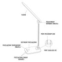 MONTIS MT042-BK LAMPKA BIURKOWA LED CZARNA 230V + USB MONTIS