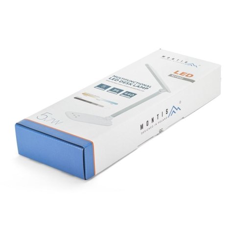 MONTIS MT042 LAMPKA BIURKOWA LED BIAŁA 230V + USB MONTIS