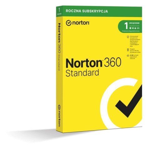 Norton 360 Standard 1D/12M BOX (NIE WYMAGA KARTY) Symantec