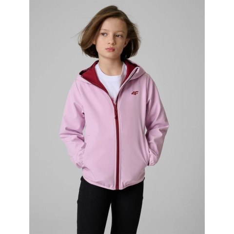 Kurtka softshell wiatroodporna membrana 5000 dziewczęca 4F 4FJWSS26TSOFF478-47S 4f