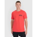T-shirt regular z nadrukiem męski 4F 4FWSS25TTSHM1984-63S 4f