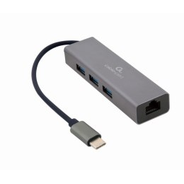 GEMBIRD ADAPTER USB-C -> LAN RJ-45 1GB NA KABLU HUB 3X USB 3.1 Gembird