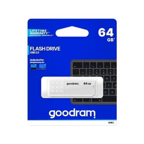 Pendrive GoodRam UME2 UME2-0640W0R11 (64GB; USB 2.0; kolor biały) Goodram