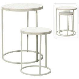 ZESTAW 2 STOLIKI KAWOWE BLAT DREWNIANY Excellent houseware