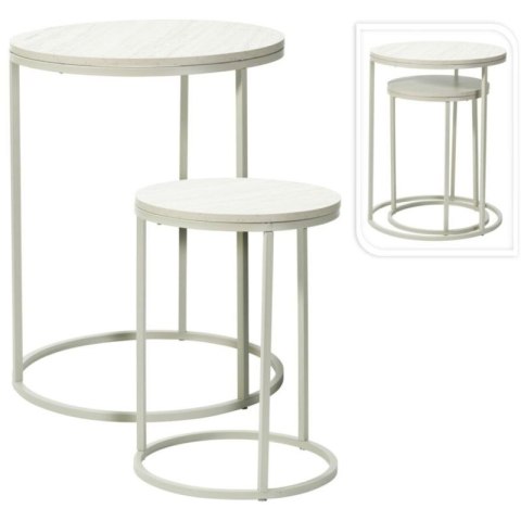 ZESTAW 2 STOLIKI KAWOWE BLAT DREWNIANY Excellent houseware