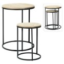 ZESTAW 2 STOLIKI KAWOWE BLAT DREWNIANY Excellent houseware