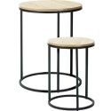ZESTAW 2 STOLIKI KAWOWE BLAT DREWNIANY Excellent houseware